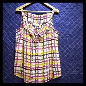 Avenue  ruffle neck blouse